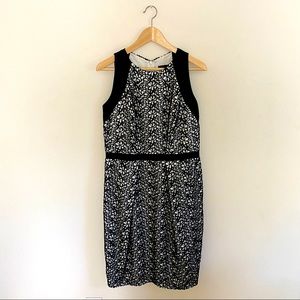 ✨NWT✨ Carmen Marc Valvo Black and White Floral Lace Cocktail Dress Size 10